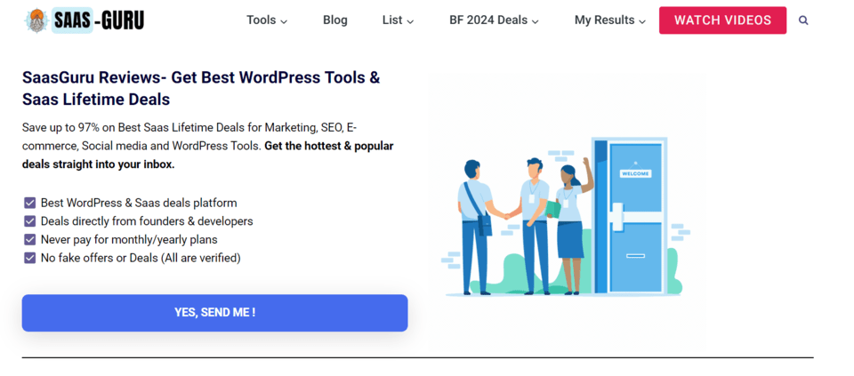 saas guru homepage