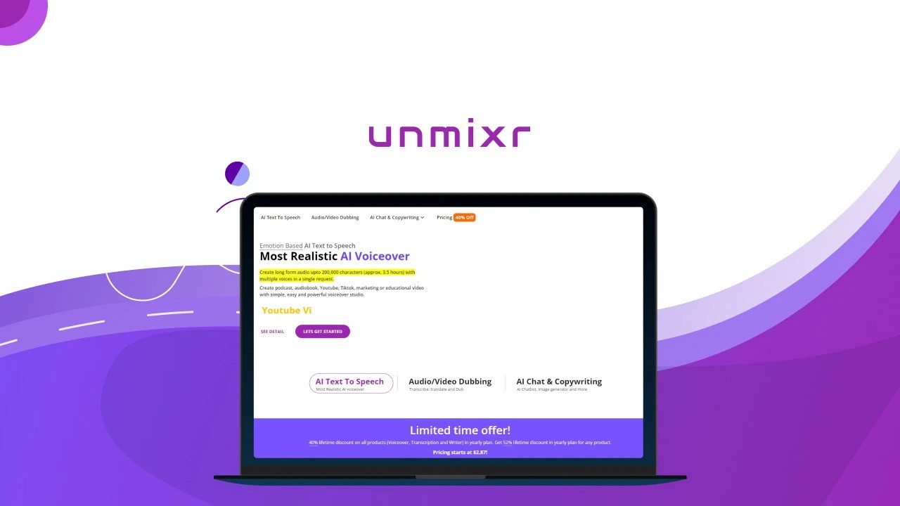 Unmixr AI - Text to Speech, Speech to Text, AI Chat