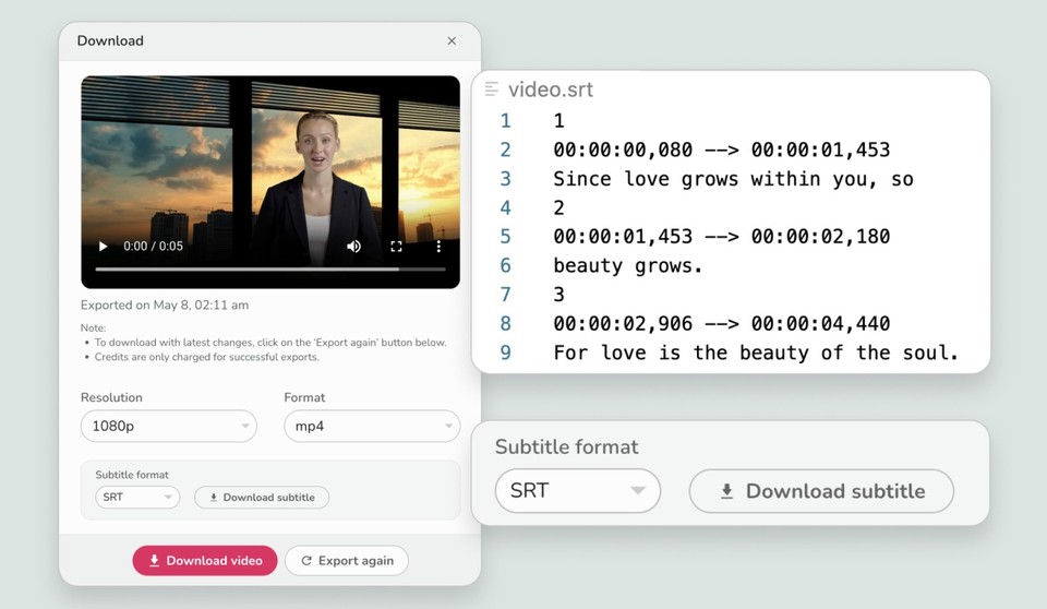 fliki ai Subtitle Editing